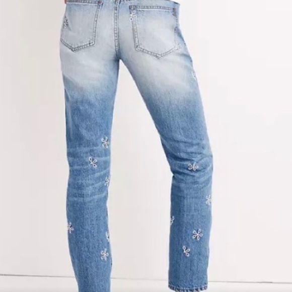 Madewell jeans daisy The perfect summer jean size 26 like new cotton embroidered - Picture 8 of 9